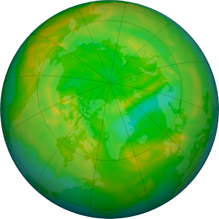 Arctic ozone map for 11 June 2011